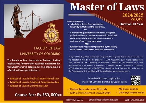 Master of Laws (LL. M.) .